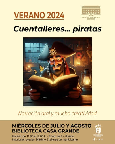 Cuentalleres... piratas, narración oral y mucha creatividad este verano en la Biblioteca de Moralzarzal 2024