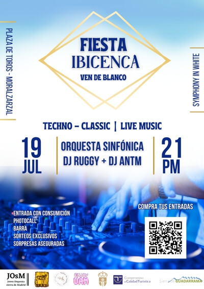 Fiesta Ibicenca en Moralzarzal Orquesta y DJs