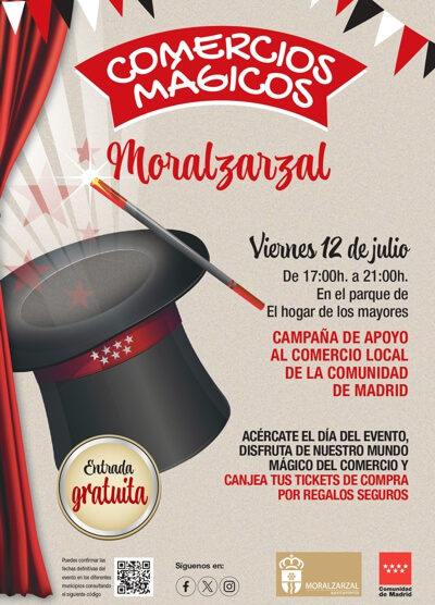 La campaña Comercios Mágicos, el 12 de julio, en el Parque de El Hogar de Mayores de Moralzarzal 2024