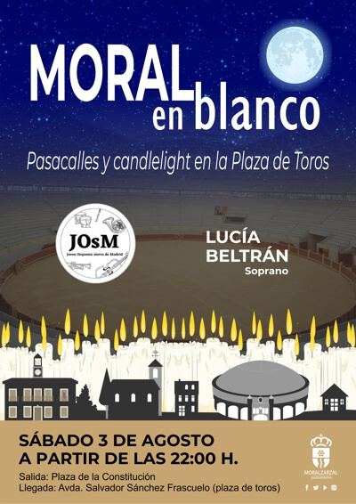 Moral en Blanco, luz, música y espectáculos, el sábado 3 de agosto en Moralzarzal 2024