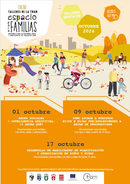 Talleres de octubre de Servicios Sociales de Moralzarzal y la THAM, Espacio para Familias 2024