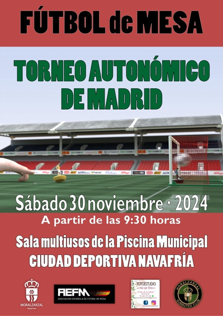 Torneo autonómico de Fútbol de Mesa en Moralzarzal nov24