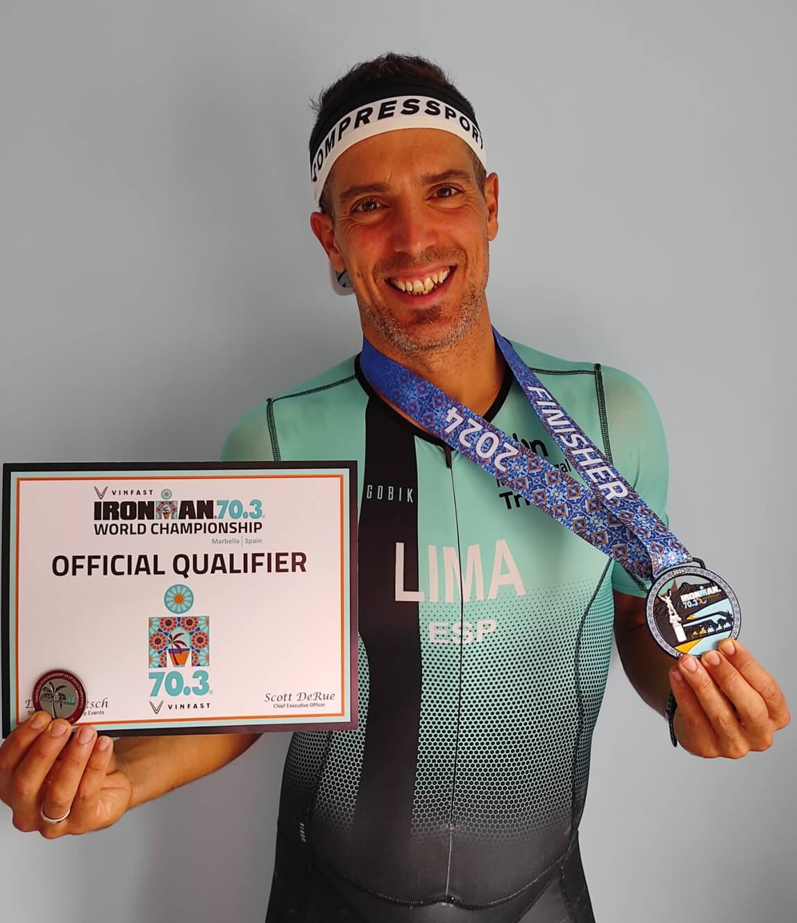 Pablo Lima, de Moralzarzal, clasificado para el Campeonato Mundial de Triatlón Ironman 70.3 2024